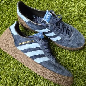 Adidas 'Montreal 76', Suede, Navy Blue, Halo Blue, 7.5 Unisex Style #CQ175
